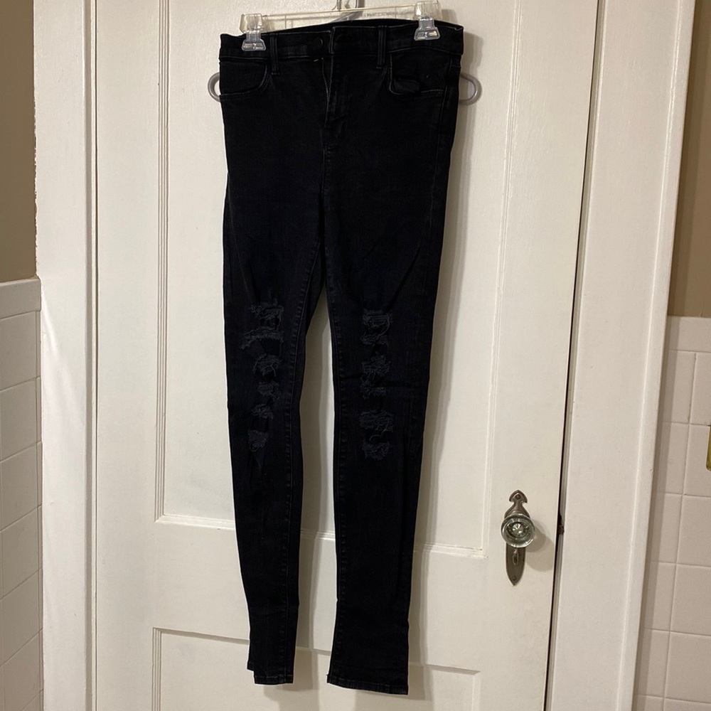 I brand distressed black pants